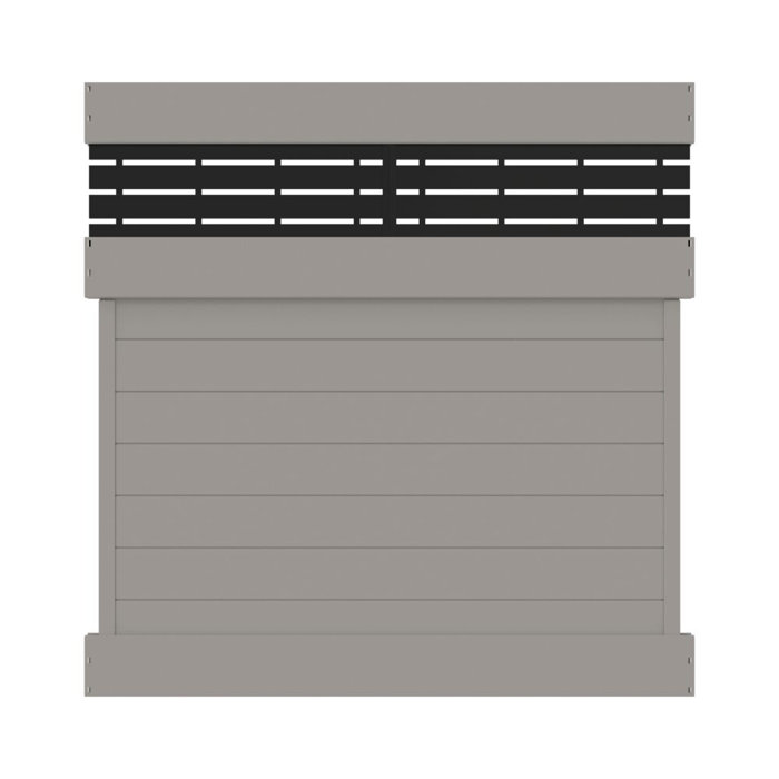 Barrette Outdoor Living Horizontal Fence Boardwalk Gray Vinyl Privacy